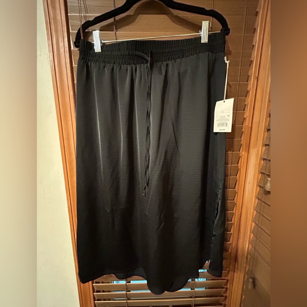 A New Day Black MIDI Skirt